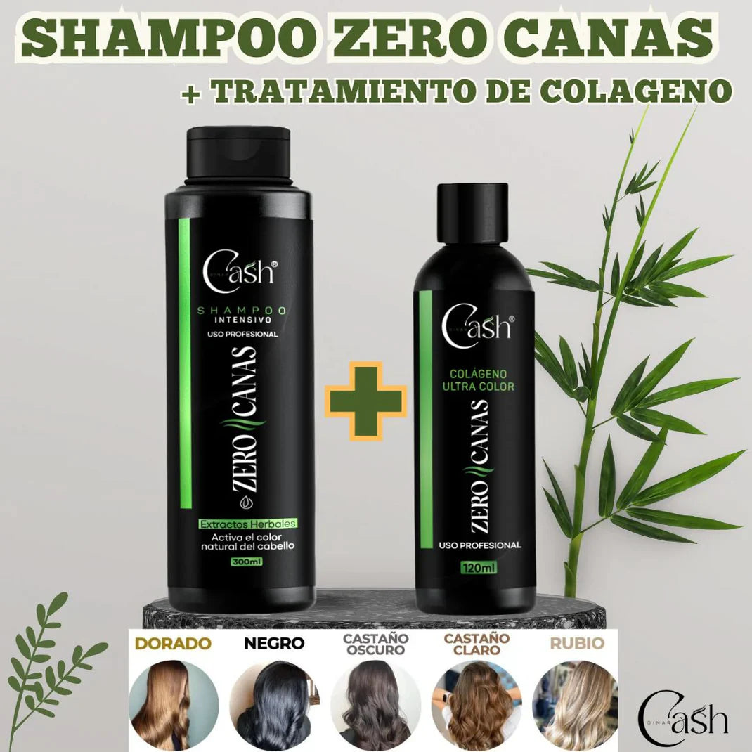 SHAMPOO ZERO CANAS + TRATAMIENTO DE COLÁGENO