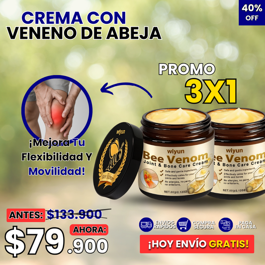 Crema Veneno De Abeja (Bee Venom) 3X1 🔥✅