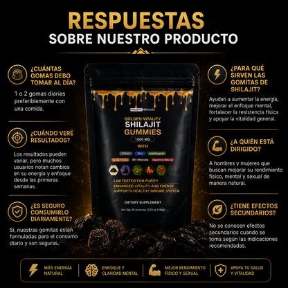 Shilajit importado EEUU 🇺🇸 (60 gomas)