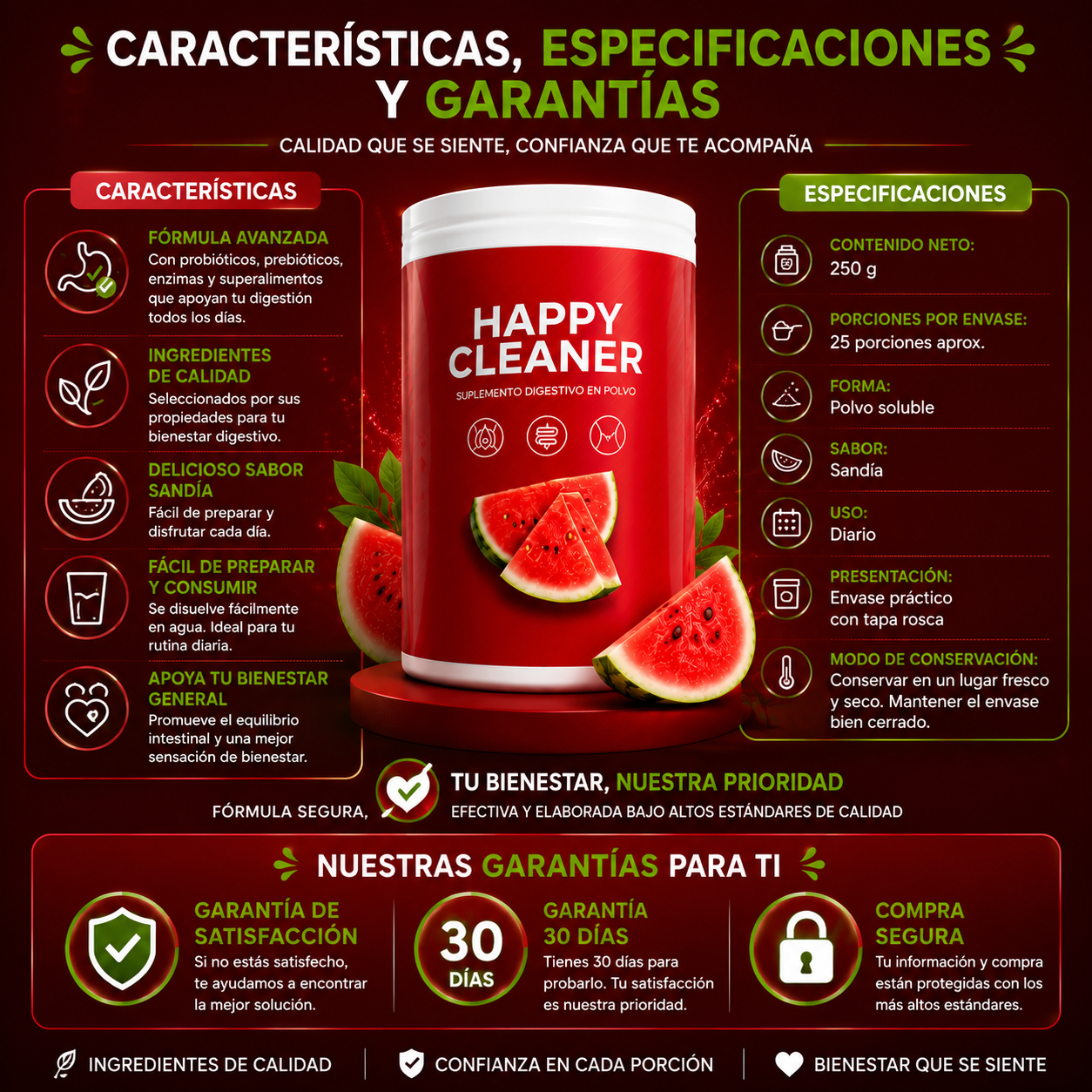 🍉 Happy Cleaner -Tu digestión más ligera, cada día.
