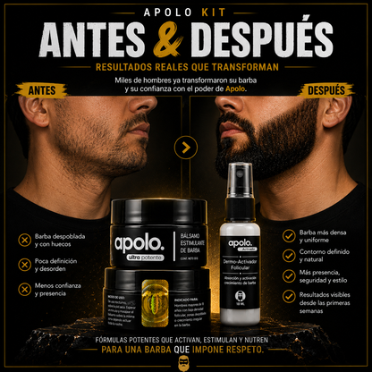 Kit Apolo Ultra Potente -💪 Más barba, más presencia, más confianza.